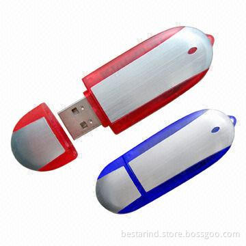 Popular Metal USB Drive, Made of Plastic and Metal, Logo Printed or Engraved